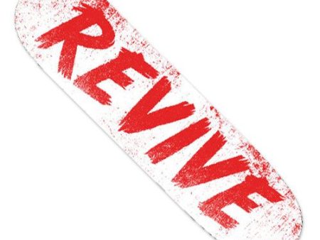 REVIVE SKATEBOARDS WHITE   RED SKETCH Online now