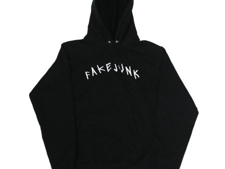 FAKE JUNK EMBROIDERED HOODIE BLACK Hot on Sale