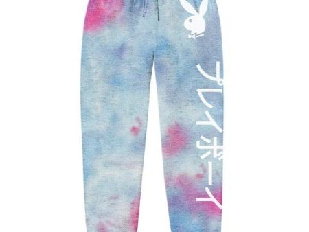 COLOR BARS PLAYBOY RABBIT HEAD SWEATPANTS TIE DYE For Discount