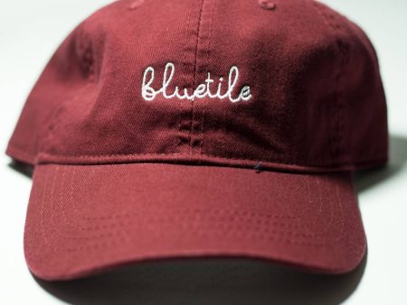 BLUETILE SCRIPT DAD HAT GARNETT Hot on Sale