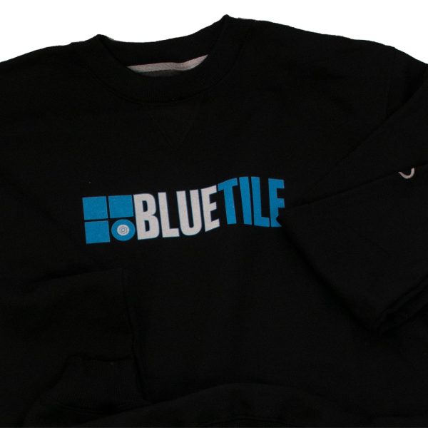 BLUETILE THROWBACK 2010 LOGO CREWNECK BLACK on Sale