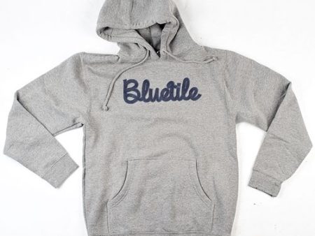 BLUETILE SHOESTRING HOODIE GREY   BLUE on Sale