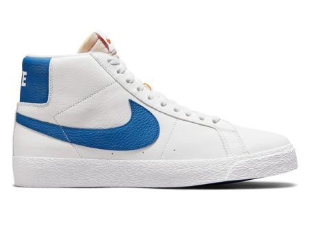 NIKE SB BLAZER MID ORANGE LABEL WHITE   VARSITY ROYAL Online now