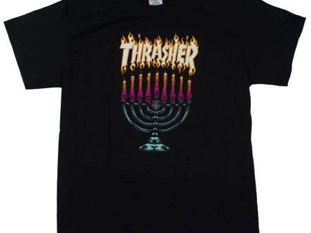 THRASHER MAGAZINE MENORAH T-SHIRT Hot on Sale