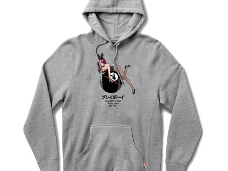 COLOR BARS PLAYBOY 8-BALL HOODIE GREY Online Hot Sale