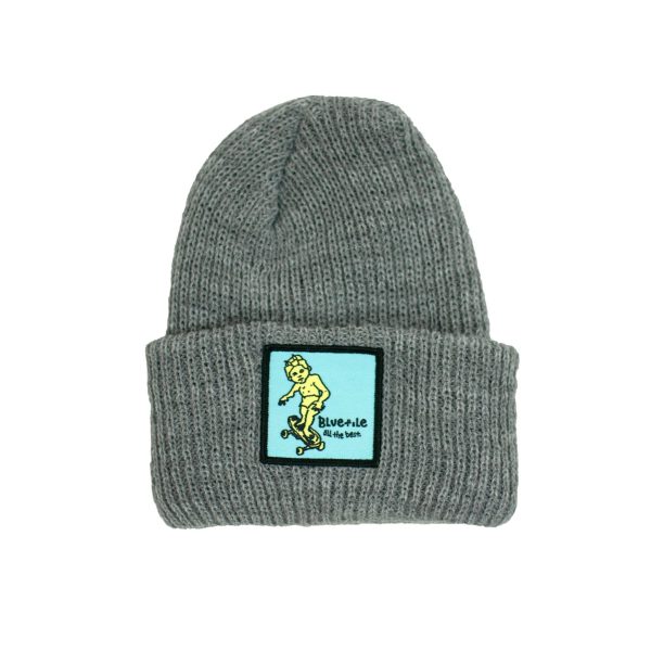 BLUETILE X GONZ SKETCHY PATCH BEANIE GREY For Discount