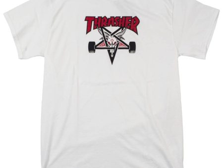 THRASHER MAGAZINE TWO TONE SK8 GOAT T-SHIRT WHITE Fashion