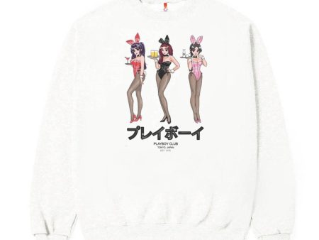 COLOR BARS PLAYBOY HAPPY HOUR CREWNECK WHITE Discount