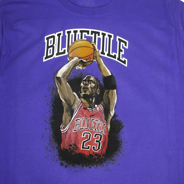 BLUETILE JUMP SHOT T-SHIRT PURPLE For Sale