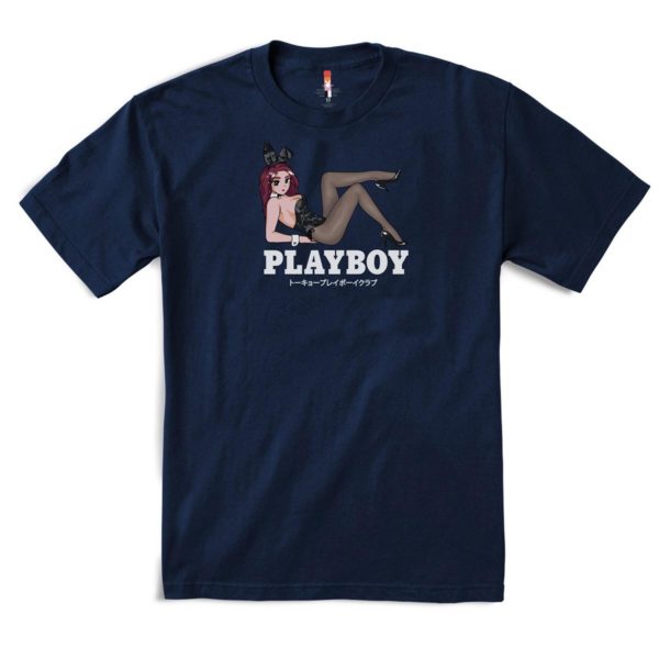 COLOR BARS PLAYBOY OPEN LATE TEE NAVY For Cheap