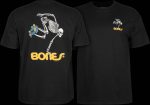 POWELL SK8BOARD SKELETON BLACK TEE Sale