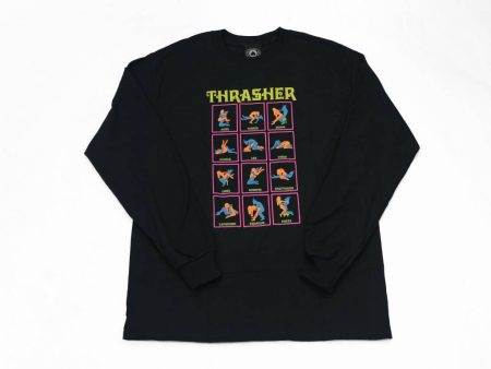 THRASHER BLACK LIGHT LONG SLEEVE BLACK Sale