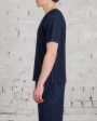 Issey Miyake Homme Plisse Basics Crew T-Shirt Navy Online now