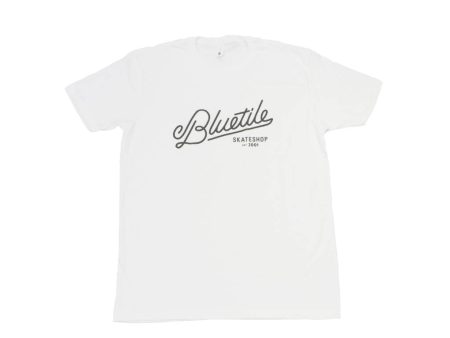 BLUETILE SCRIPT T-SHIRT  WHITE   BLACK For Cheap