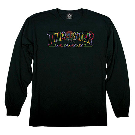 THRASHER CABLE CAR LONG SLEEVE BLACK Hot on Sale