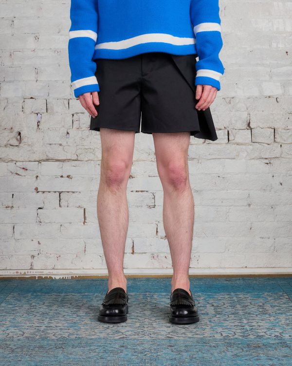 JW Anderson Side Panel Cotton Sateen Short Black Online Sale