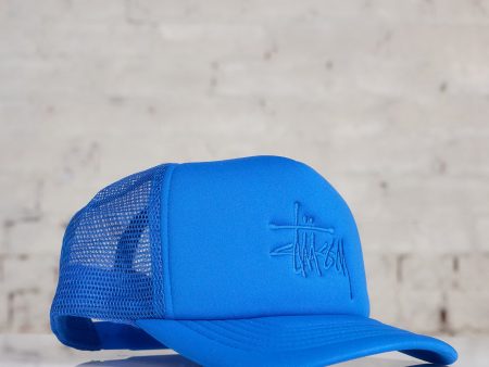 Stussy Big Basic Trucker Cap Shadow Sport Blue Supply