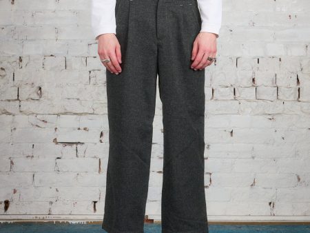 and wander REWOOL Tweed Wide Pant Khaki Online Sale