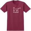 KROOKED BIG KAT S S SHIRT BURGUNDY   WHITE For Discount