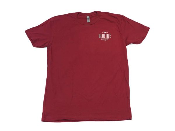 BLUETILE SINCE 2001 SHIRT - GARNET   WHITE For Sale