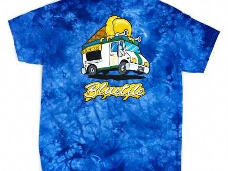 BLUETILE MUNCHIES DELIVERY TIEDYE T-SHIRT BLUE Cheap