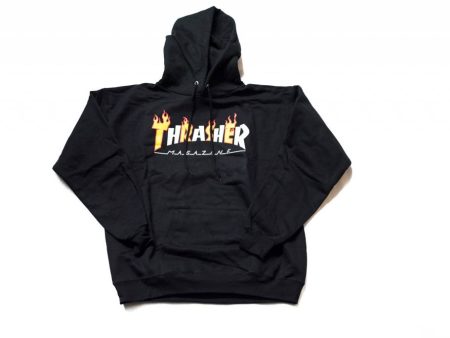 THRASHER FLAME   MAG LOGO HOODIE BLACK For Cheap