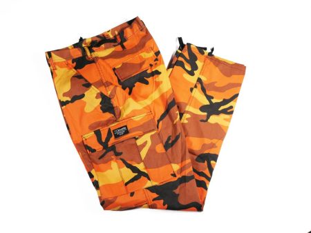 BLUETILE SURPLUS CARGO PANT ORANGE CAMO on Sale