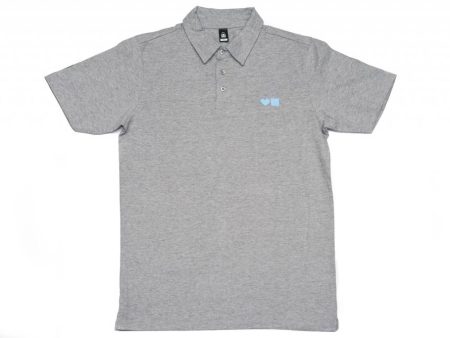 BLUETILE SURPLUS LOVE BLUETILE POLO GREY   LIGHT BLUE Online Hot Sale