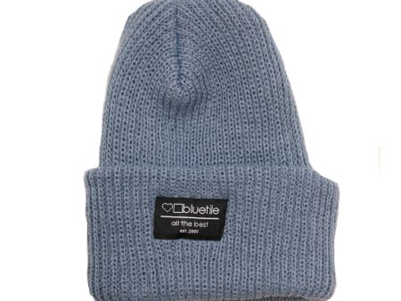 BLUETILE SURPLUS KNIT BEANIE LIGHT DENIM Discount