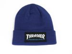 THRASHER LOGO PATCH BEANIE BLUE Online now