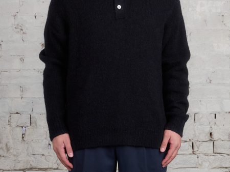 Norse Projects Rasmus Relaxed Brushed Polo Black Sale