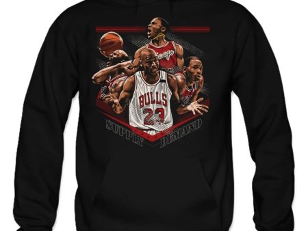 SUPPLY & DEMAND MJ SHRUG HOODIE BLACK For Sale