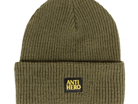 ANTIHERO LIL BLACK HERO BEANIE OLIVE BLACK Online