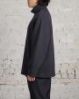 Lemaire Mock Neck Heavy Wool Sweatshirt Anthracite Melange Online Hot Sale