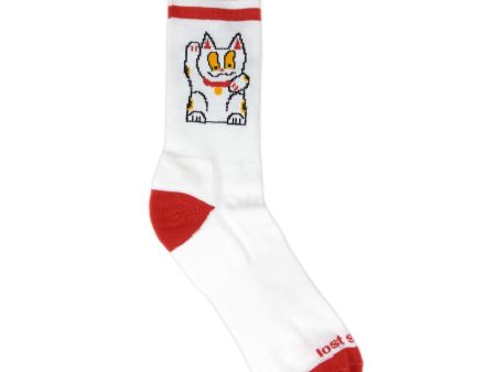 LOST SOUL MONEY CAT DOODLE SOCKS on Sale