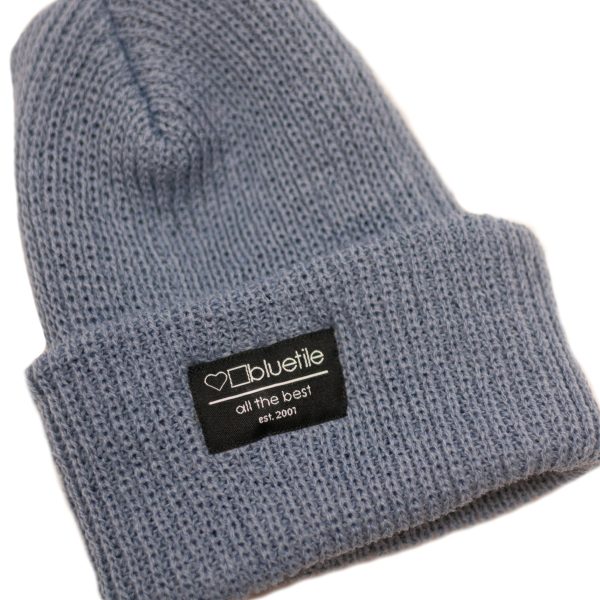 BLUETILE SURPLUS KNIT BEANIE LIGHT DENIM Discount