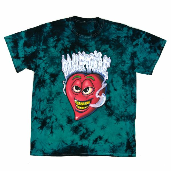 BLUETILE STONED HEART TIEDYE T-SHIRT GREEN on Sale