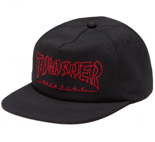 THRASHER CHINA BANKS SNAPBACK BLACK Cheap