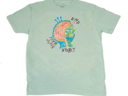 FAKE JUNK MAZE BRAIN T-SHIRT BAY GREEN Fashion