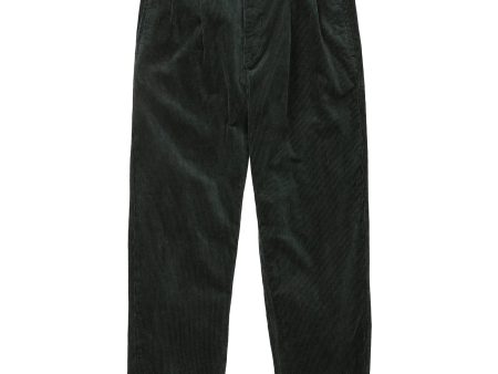 VOLCOM LOPEZ TAPERED CORDUROY PANTS CEDAR GREEN Online now