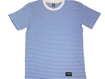 BLUETILE SURPLUS STRIPED TEE BLUE   WHITE For Cheap