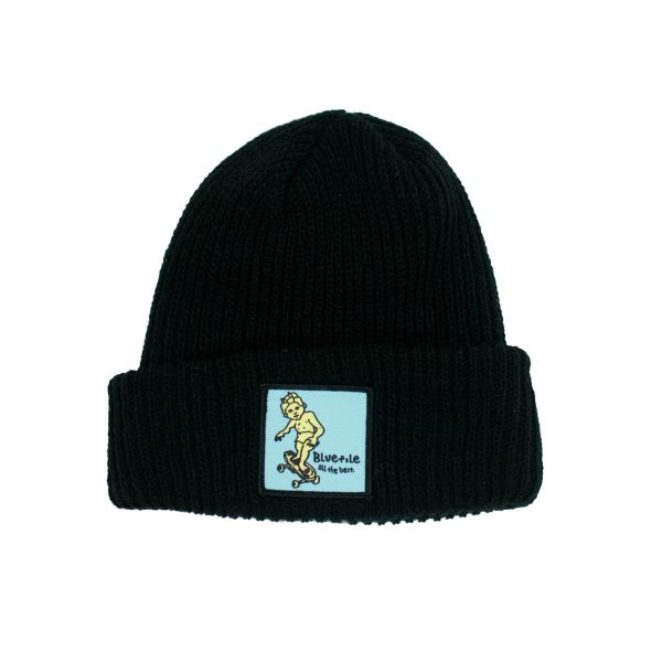 BLUETILE X GONZ SKETCHY PATCH BEANIE BLACK Discount