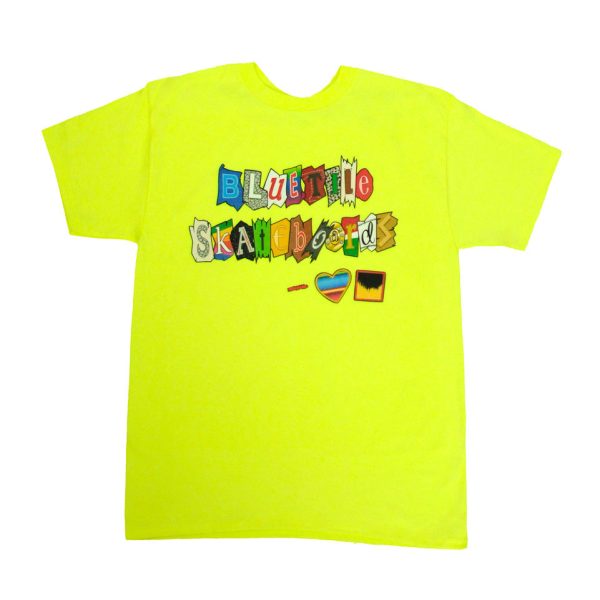 BLUETILE SKATEBOARDS RANSOM T-SHIRT SAFETY GREEN For Sale