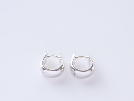 Tom Wood Oyster Hoop Small Earring Silver 925 Online Hot Sale