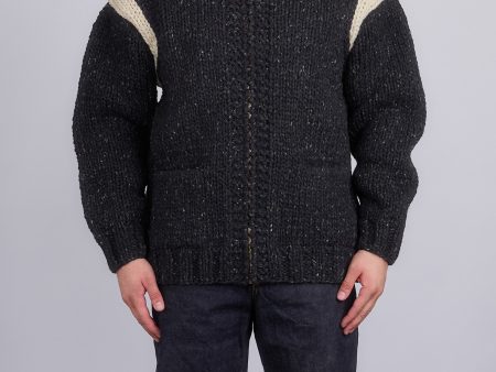 visvim Cowichan Hand Knit Sweater Black Cheap