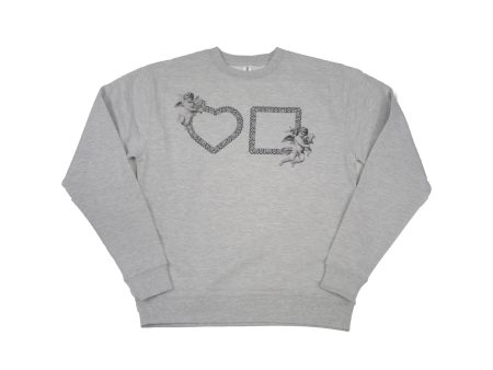 BLUETILE ANGELS LOGO CREWNECK GREY HEATHER Online Hot Sale