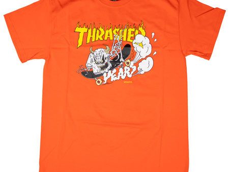 THRASHER 40 YEARS NECKFACE T-SHIRT ORANGE Supply