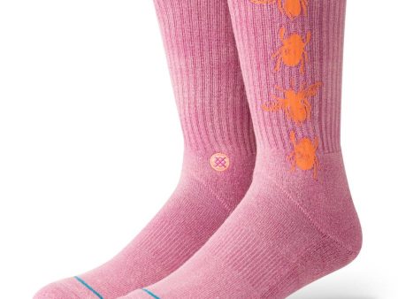 STANCE SOCKS BUZZED MAGENTA LARGE on Sale