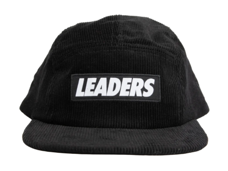 Leaders Corduroy 5 Panel Hat Black Fashion