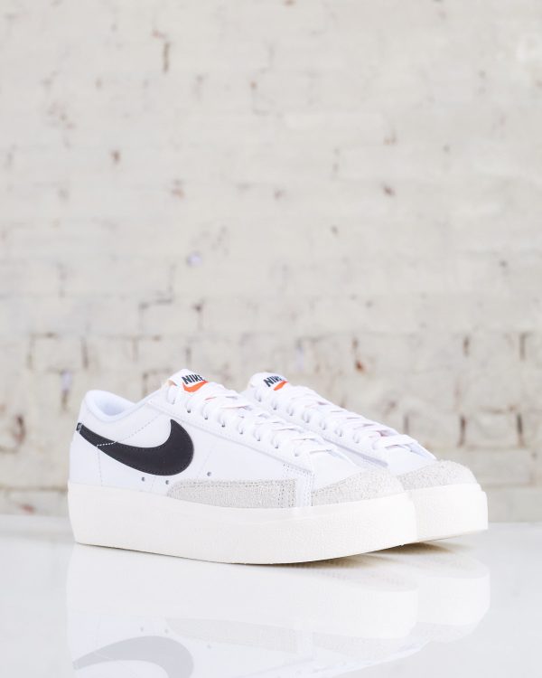 Nike Women s Blazer Low Platform White Black-Sail-Team Orange DJ0292-101 Online now